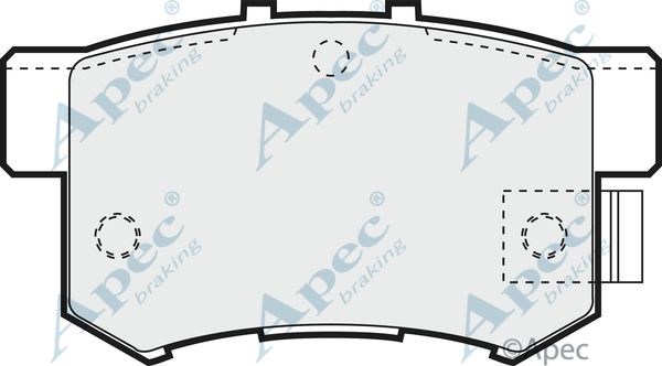 APEC BRAKING Piduriklotsi komplekt,ketaspidur PAD859